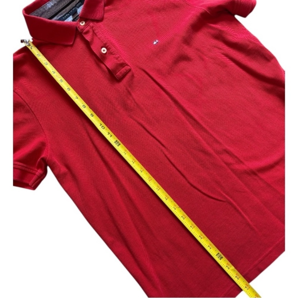 Tommy Hilfiger Custom Fit Men's Vibrant Red Polo Size Large - Picture 8 of 8